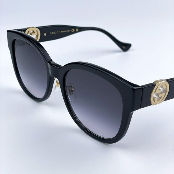SALE! NEW Gucci GG1028SK 006 Black Grey Gradient Square Women Sunglasses main image 11